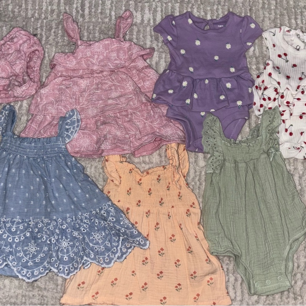 Assorted Baby Rompers and Dresses